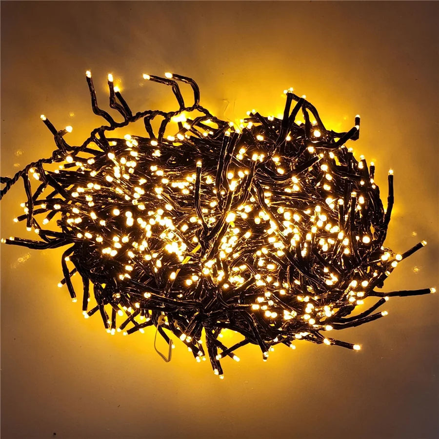 30M Christmas Fairy Lights – 1500 LED Outdoor Garland for Trees & Parties