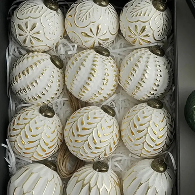 Vintage Christmas Ball Ornament Set (12pcs)