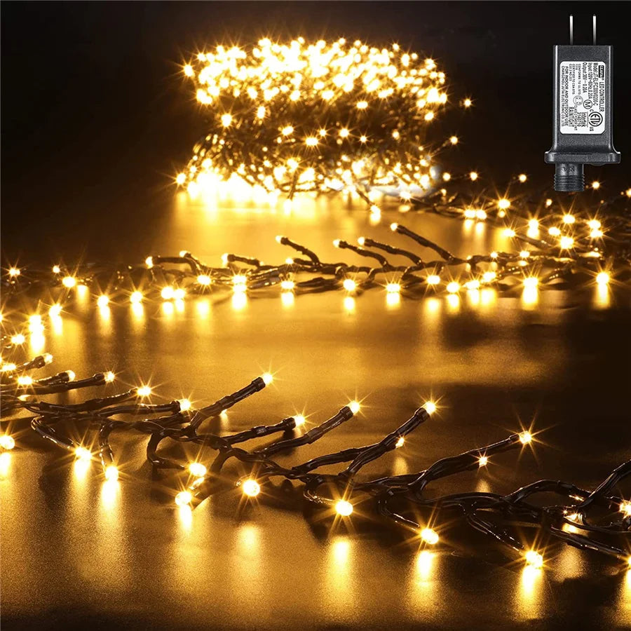 30M Christmas Fairy Lights – 1500 LED Outdoor Garland for Trees & Parties
